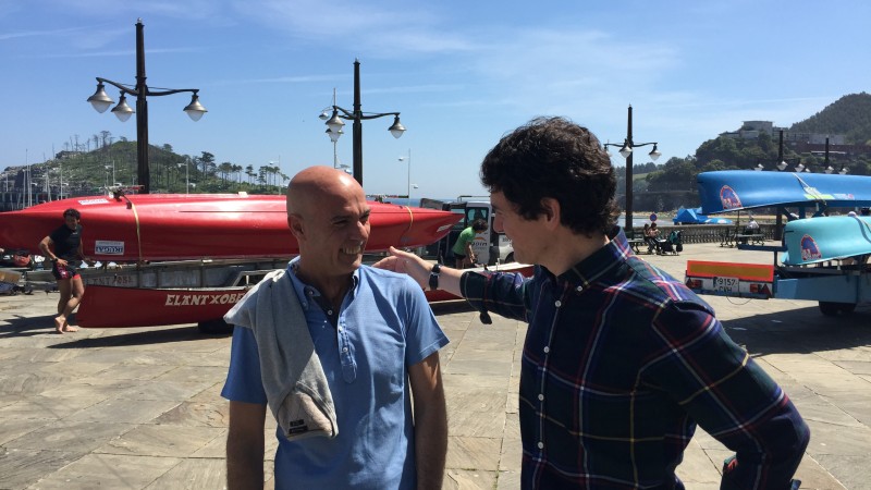 Unai Rementeria eta  Koldo Goitia -  Lekeitioko mitinean