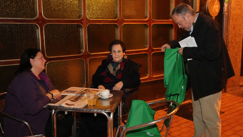 Aitor Esteban, Amaia del Campo y Pedro Azpiazu en Barakaldo