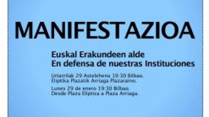 EAJ, EA, EB eta Aralar alderdiek manifestazioa deitu dute 