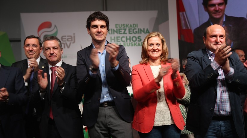 Urkulluk “egintzen bidez” aldarrikatu du EAJ-PNV-ren konpromisoa; eta enpleguan, industrian eta eraikuntzan eman diren aurreikuspen onak betetzeko hitza eman du