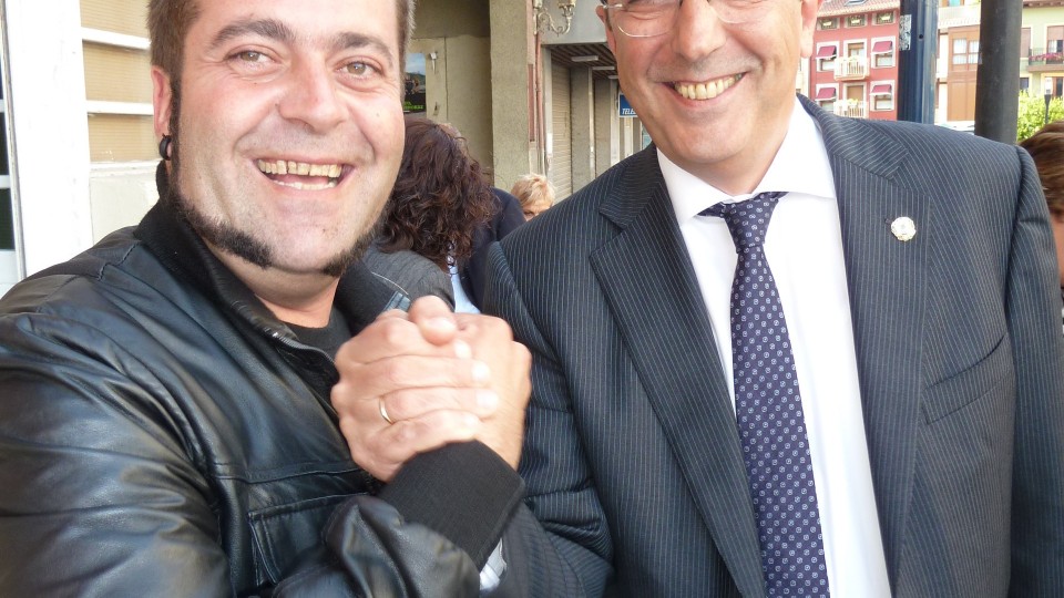 Jose Luis Bilbao, Xabier Legarreta y Andoni Ortuzar en Bermeo