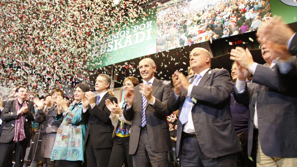 Iñigo Urkullu, Josu Erkoreka, Arantxa Tapia y Emilio Olabarria. La Casillan