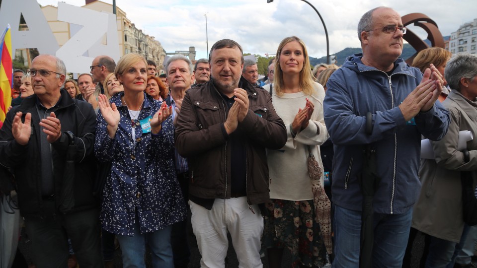 EAJ-PNV Gure Esku Dago-k Catalunyako erreferendumaren aldeko manifestaldian