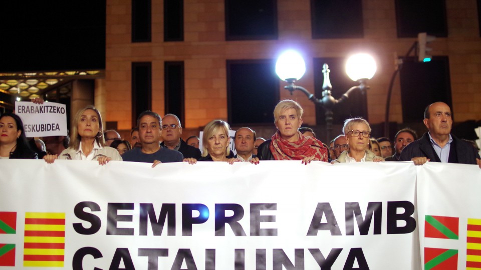 Concentración de la Asamblea Nacional contra el 155 y las detenciones