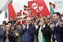 Acto en Amorebieta-Etxano. Itxaso Atutxa, Aitor Esteban, Andoni Ortuzar