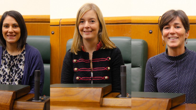 Maialen Gurrutxaga, Estibaliz Larrauri eta Begoña Otalora akreditatu egin dira Eusko Legebiltzarrean Maialen Gurrutxaga, Estibaliz Larrauri eta Begoña Otalora akreditatu egin dira Eusko Legebiltzarrean