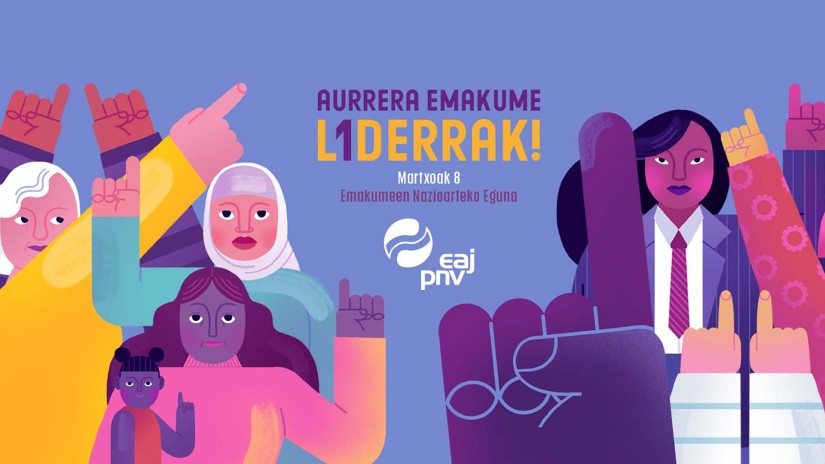 EAJ-PNVk emakume alderdikide eta alderdizaleak deitzen ditu M-8aren kariaz egingo den “AURRERA EMAKUME L1DERRAK!” kanpainan parte hartzera EAJ-PNVk emakume alderdikide eta alderdizaleak deitzen ditu M-8aren kariaz egingo den “AURRERA EMAKUME L1DERRAK!” kanpainan parte hartzera